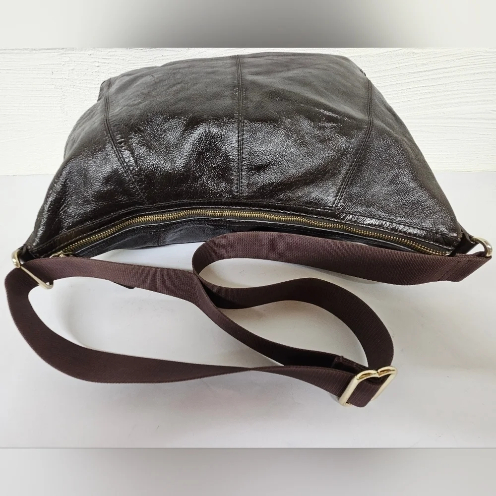 Kate Spade Wrinkled Leather Diaper Bag in Dark Hickory Brown